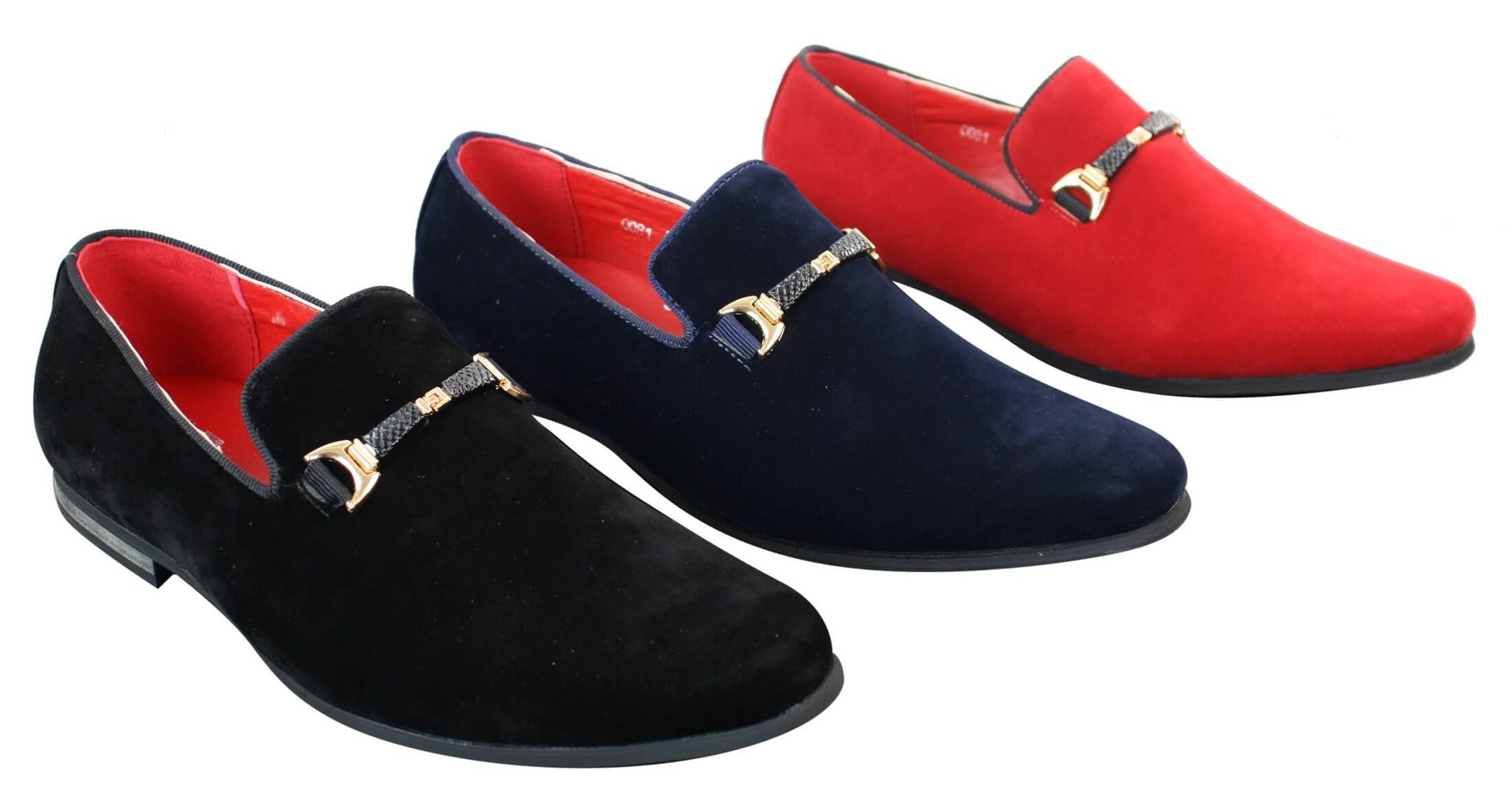 Sapatos masculinos sem cadarço com fivela