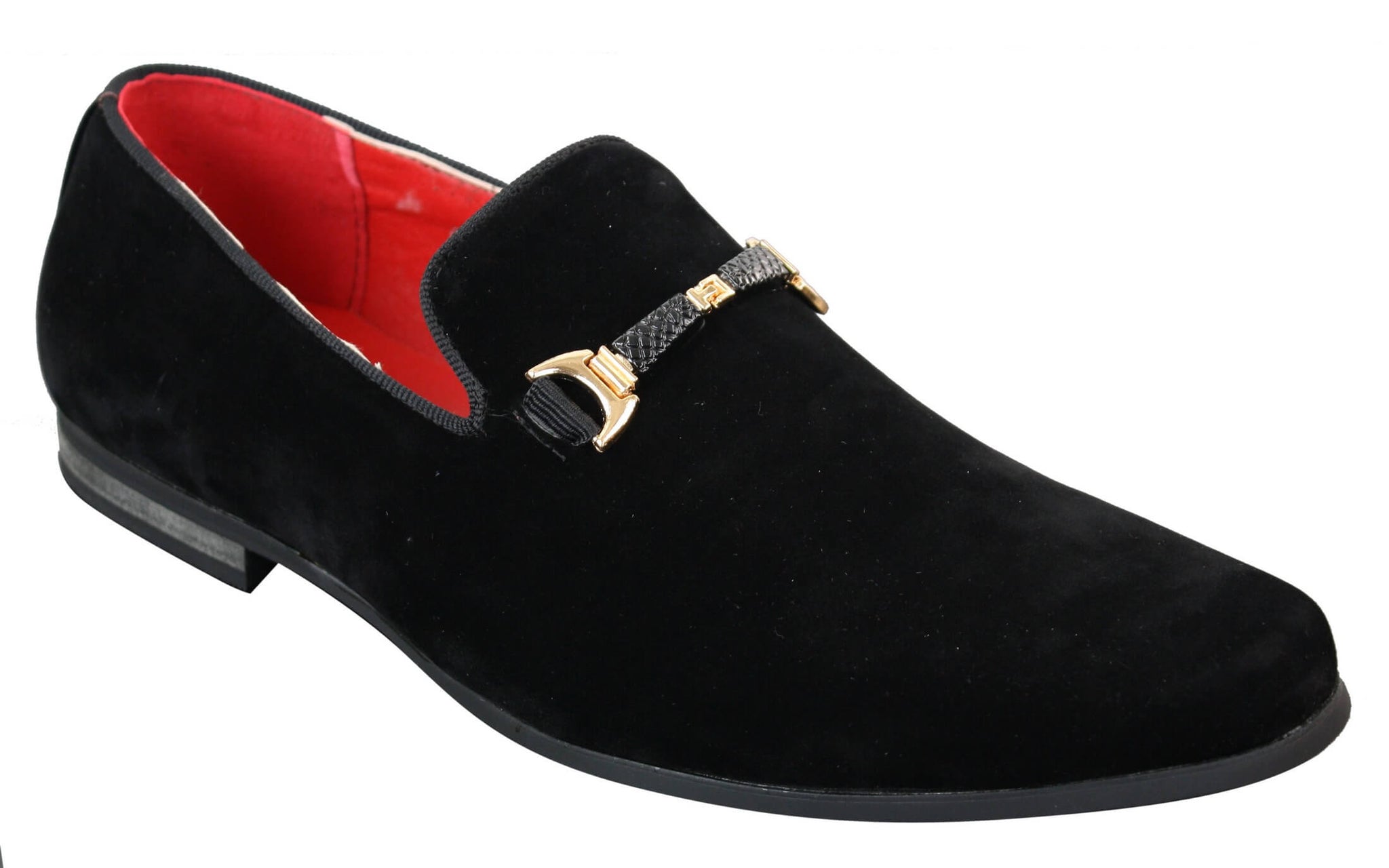 Sapatos masculinos sem cadarço com fivela