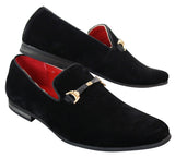 Sapatos masculinos sem cadarço com fivela