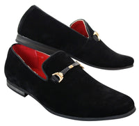 Sapatos masculinos sem cadarço com fivela