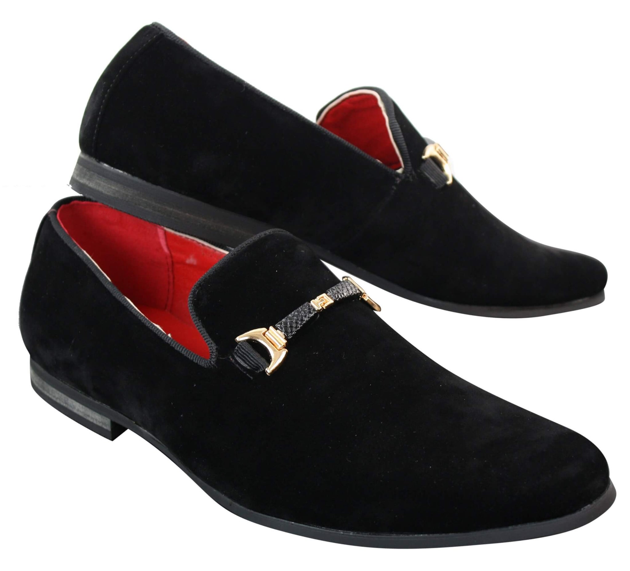 Sapatos masculinos sem cadarço com fivela