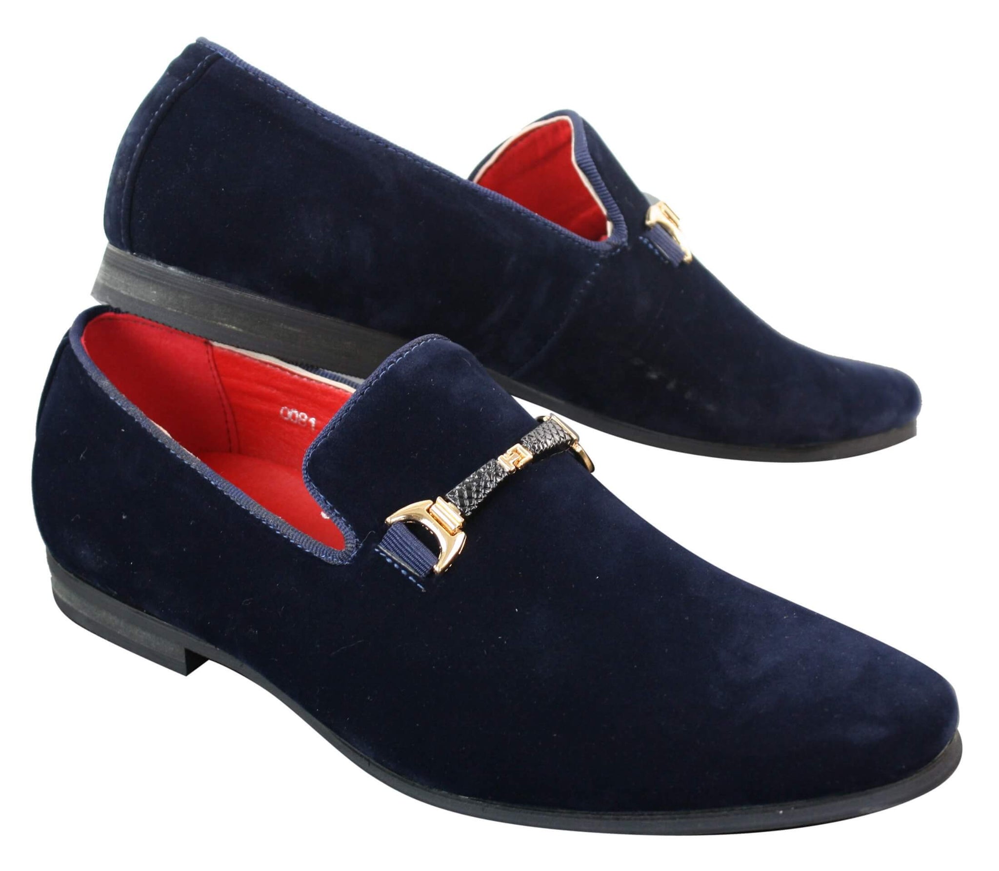 Sapatos masculinos sem cadarço com fivela