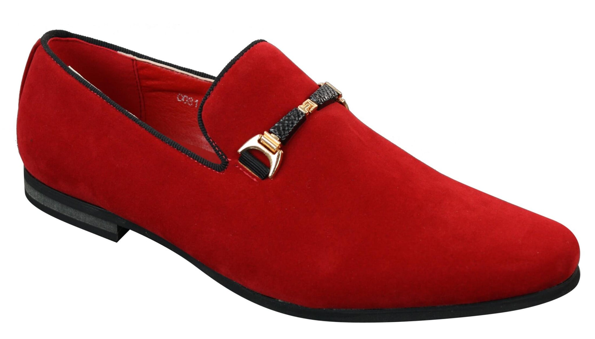 Sapatos masculinos sem cadarço com fivela