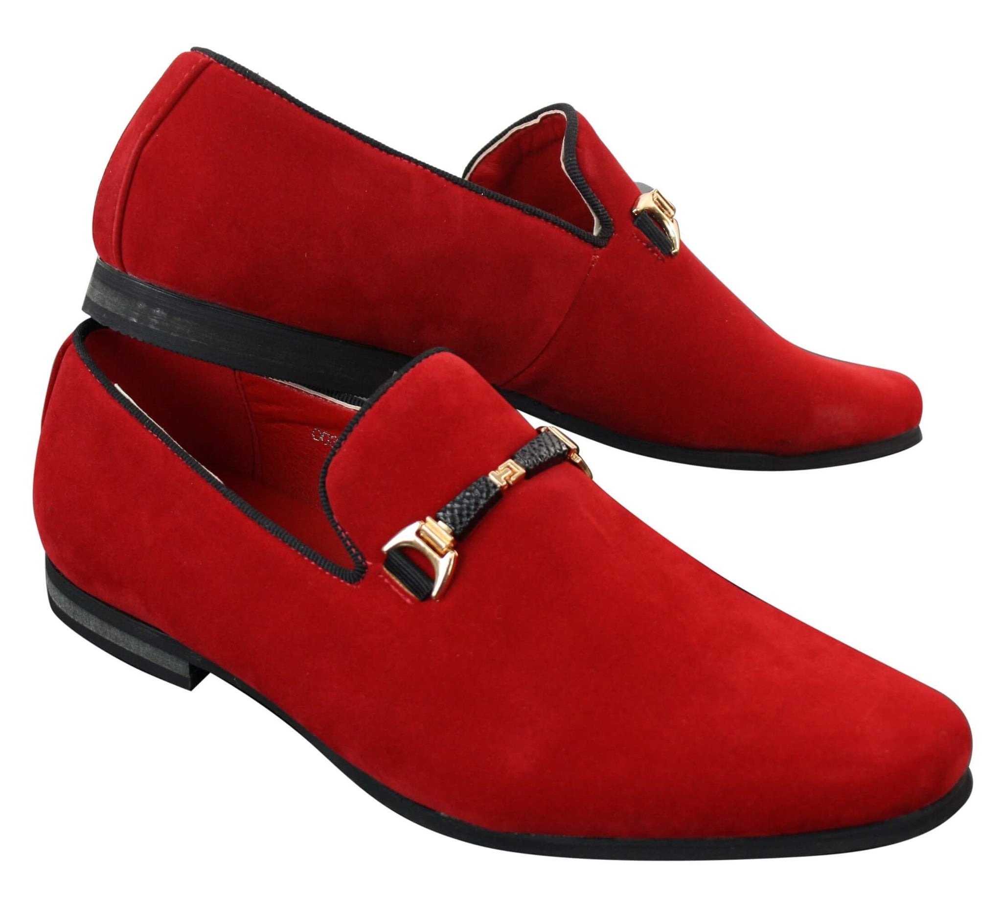 Sapatos masculinos sem cadarço com fivela