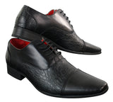 Sapatos masculinos de couro PU envernizado preto brilhante