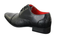 Sapatos masculinos de couro PU envernizado preto brilhante