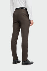 Caridi - Calças masculinas em tweed marrom