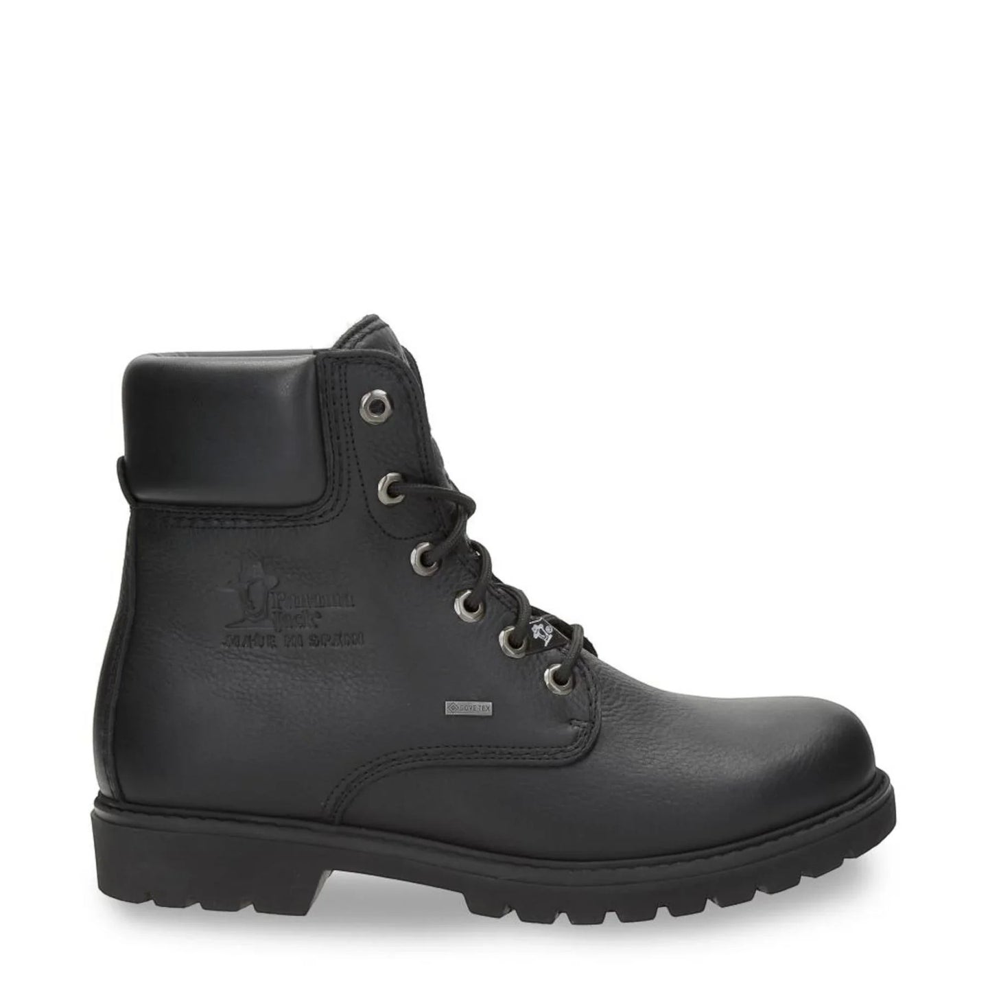 03 GTX C2 - Botas de cano curto masculinas em couro impermeável preto