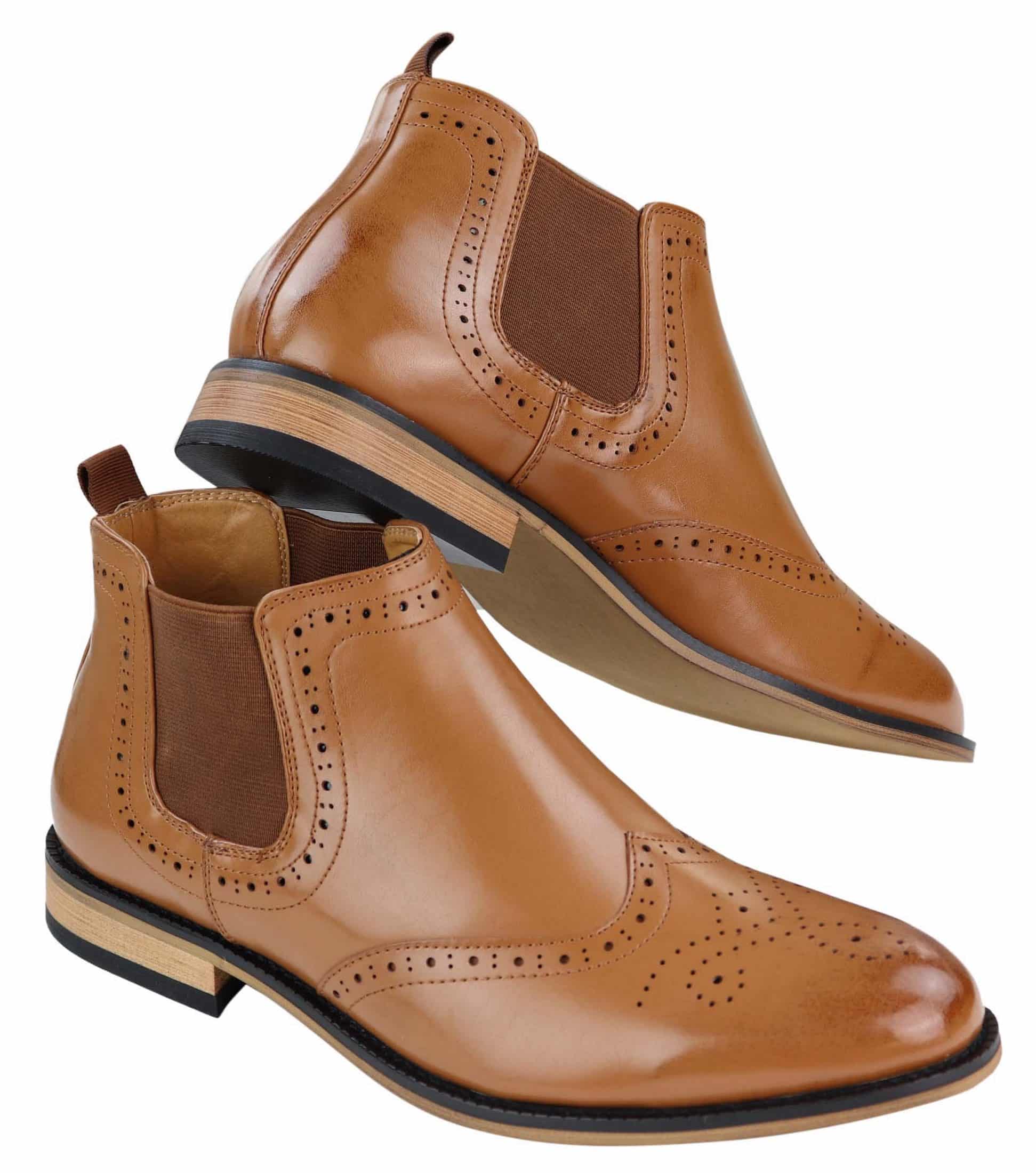 Botas Brogue Masculinas Sem Cadarço