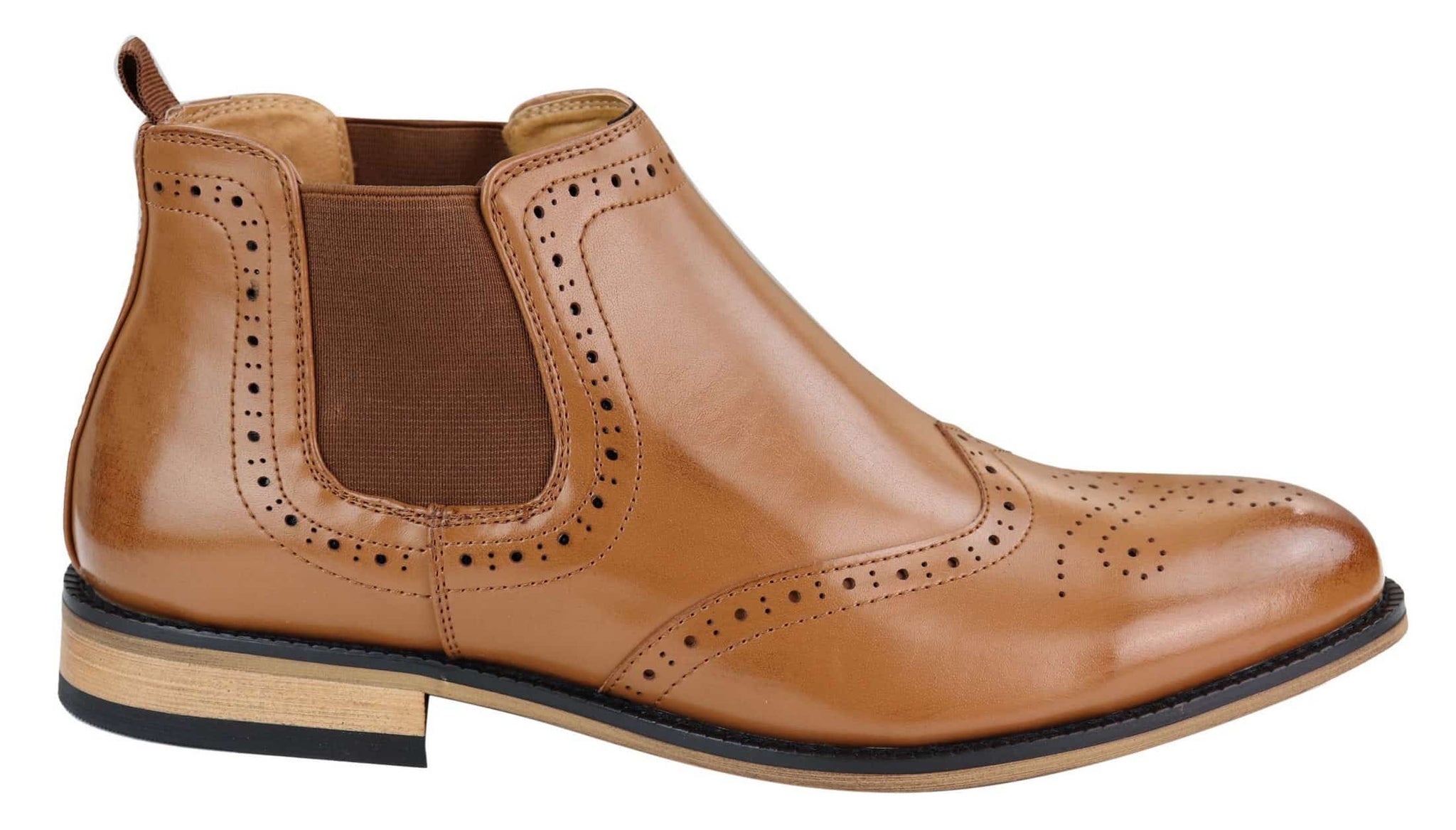 Botas Brogue Masculinas Sem Cadarço