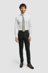 Caridi - Calças de tweed verde-oliva para homem