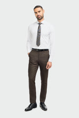 Caridi - Calças masculinas em tweed marrom