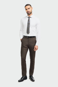 Caridi - Calças masculinas em tweed marrom