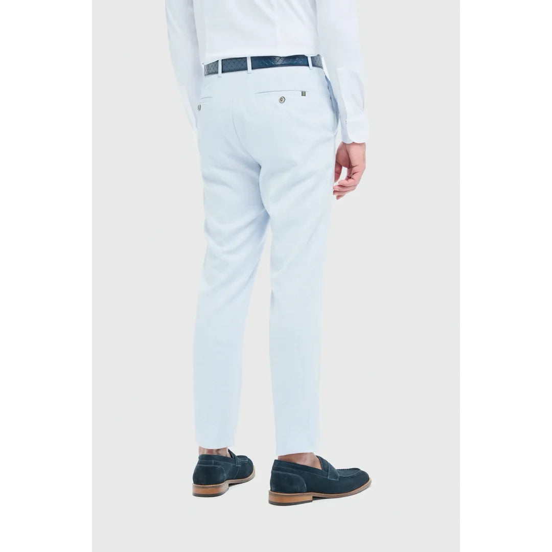 Tropez - Calças sociais masculinas azul-celeste