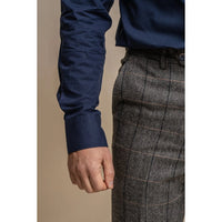Albert - Calças de tweed cinza para homem
