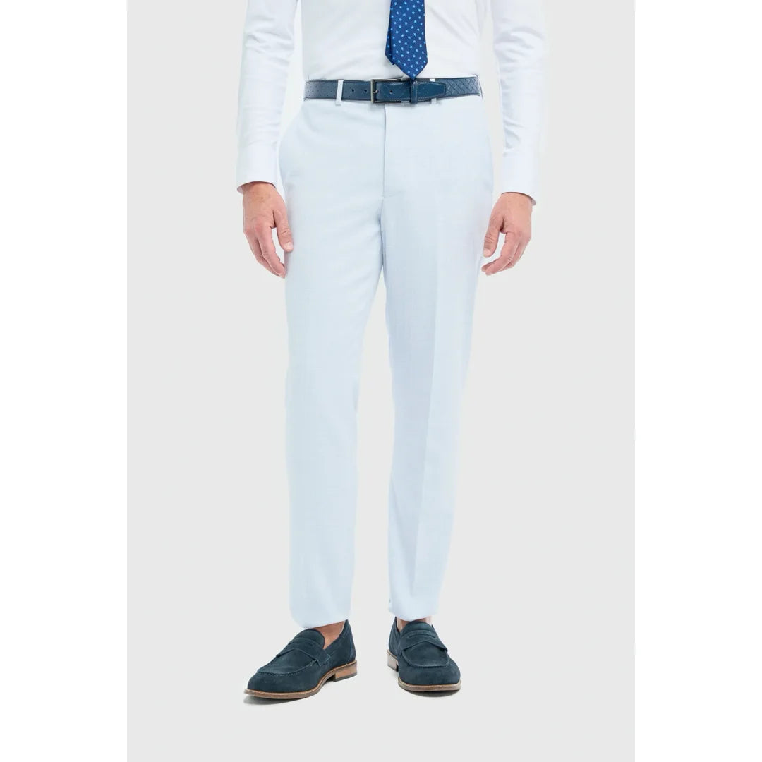 Tropez - Calças sociais masculinas azul-celeste