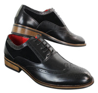 Sapatos Brogue Pretos Masculinos