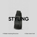 Cinto masculino de couro preto com catraca para calças jeans e sociais, 35 mm, ajustável a qualquer tamanho.