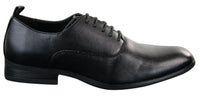 Sapatos masculinos de couro PU, estilo clássico e formal, com cadarço e acabamento elegante.