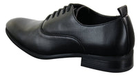 Sapatos masculinos de couro PU, estilo clássico e formal, com cadarço e acabamento elegante.