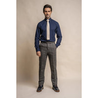Albert - Calças de tweed cinza para homem