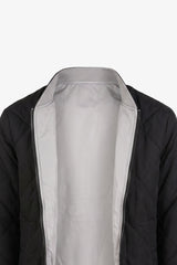 Jaqueta Bomber Reversível Masculina Preta e Bege, Leve e Acolchoada, 2 em 1
