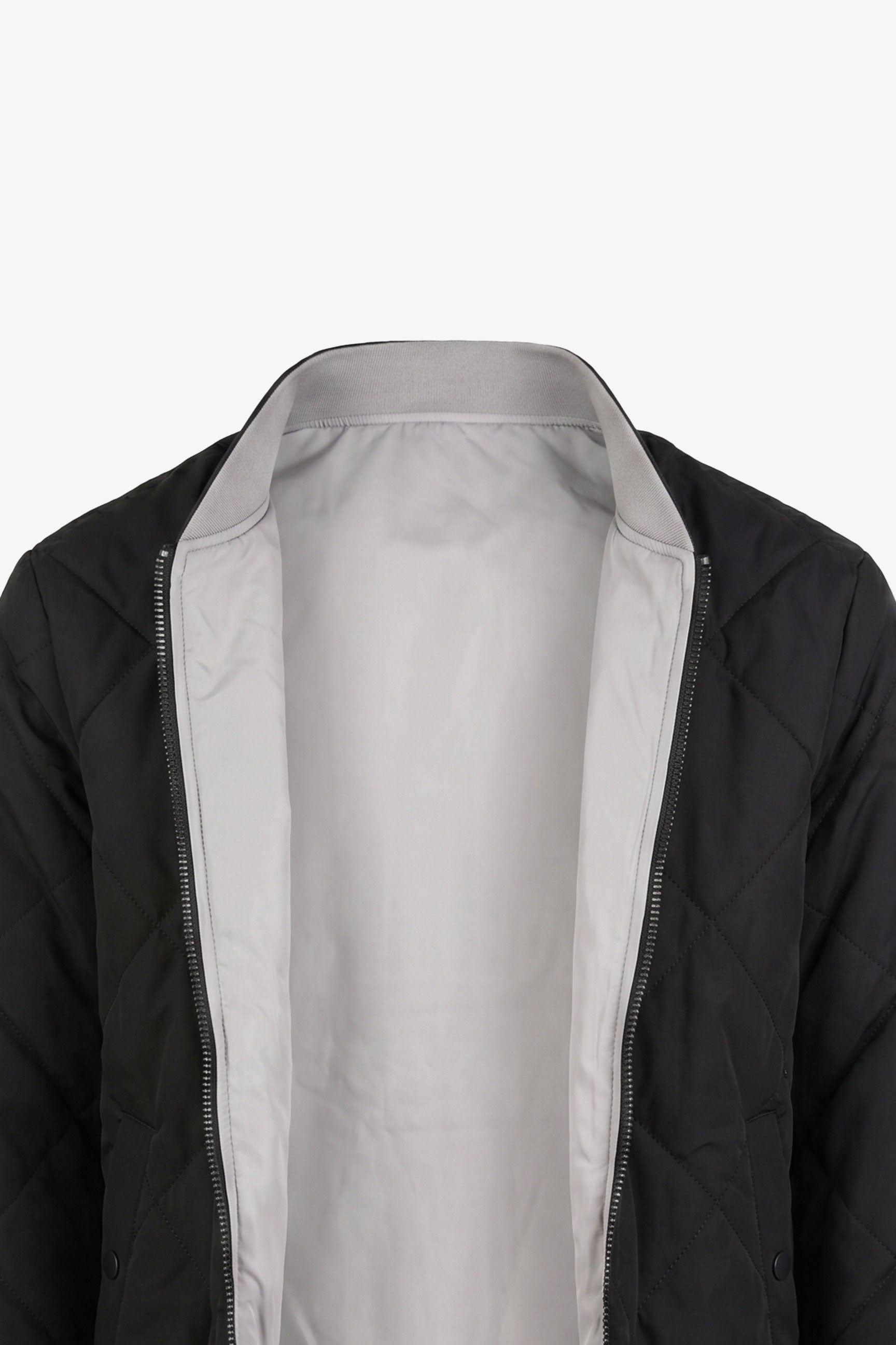Jaqueta Bomber Reversível Masculina Preta e Bege, Leve e Acolchoada, 2 em 1