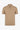 Camisa polo de malha bege com zíper no pescoço para homens