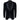 Blazer de smoking masculino preto de veludo com lapelas de cetim para jantar, casamento e formatura.
