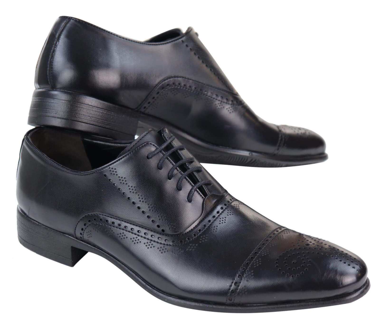 Sapatos Brogue Pretos Clássicos Masculinos