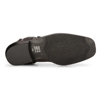 Bota masculina estilo cowboy ocidental, preta, vintage, bico quadrado, para caça, trilhas, montaria e motociclismo.