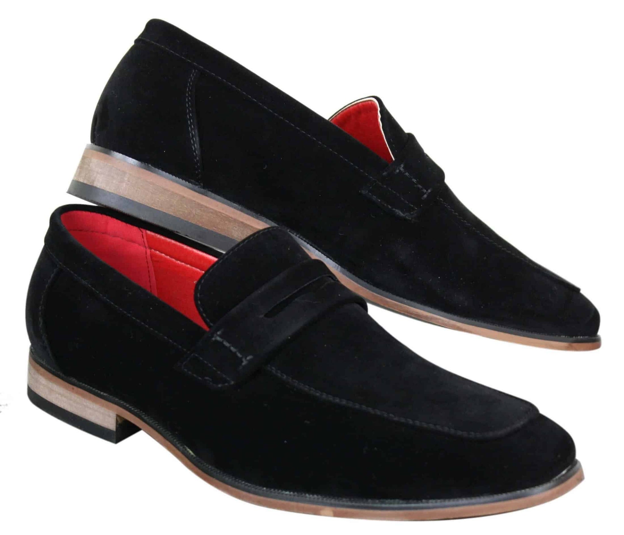 Fiorello 1807 - Sapatos masculinos de camurça sintética, estilo mocassim clássico com design italiano.