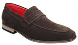 Fiorello 1807 - Sapatos masculinos de camurça sintética, estilo mocassim clássico com design italiano.