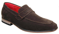 Fiorello 1807 - Sapatos masculinos de camurça sintética, estilo mocassim clássico com design italiano.