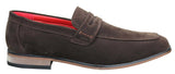 Fiorello 1807 - Sapatos masculinos de camurça sintética, estilo mocassim clássico com design italiano.