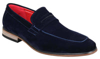 Fiorello 1807 - Sapatos masculinos de camurça sintética, estilo mocassim clássico com design italiano.