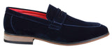 Fiorello 1807 - Sapatos masculinos de camurça sintética, estilo mocassim clássico com design italiano.