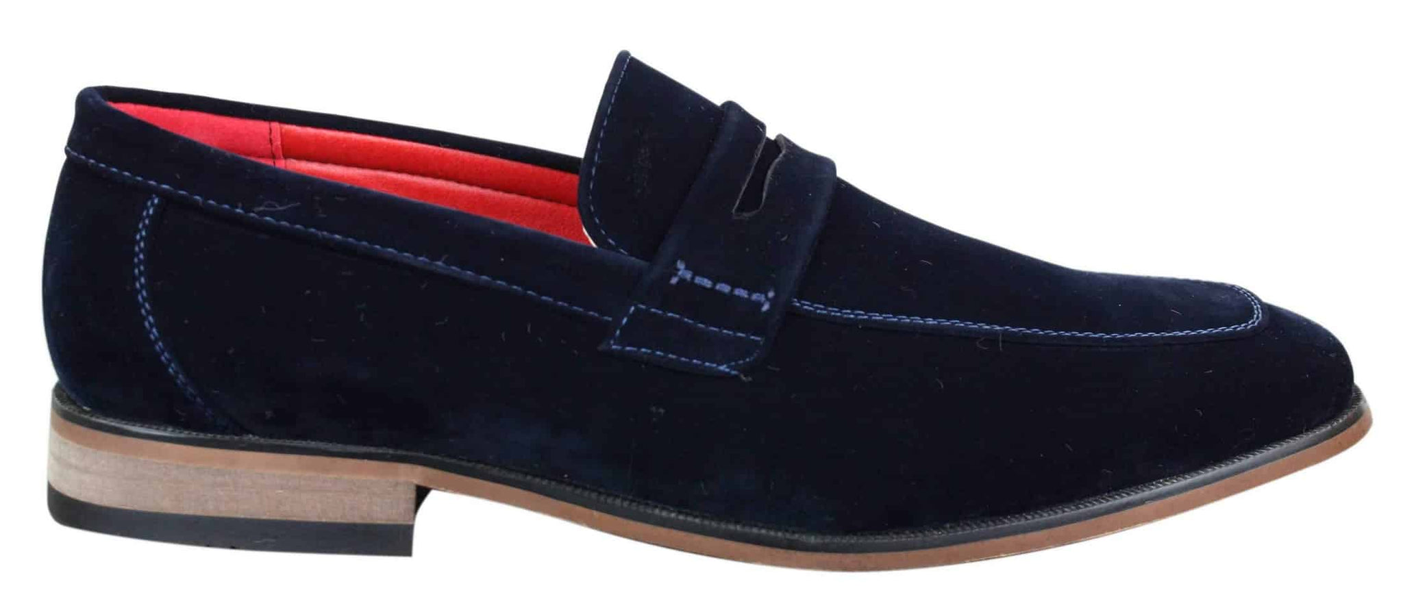 Fiorello 1807 - Sapatos masculinos de camurça sintética, estilo mocassim clássico com design italiano.