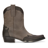 Botas masculinas de cano alto estilo western, em couro legítimo preto, para montaria, dança, caça, estilo cowboy vintage. Bico fino.