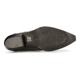 Botas masculinas de cano alto estilo western, em couro legítimo preto, para montaria, dança, caça, estilo cowboy vintage. Bico fino.