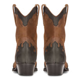Botas masculinas de cano alto estilo western, em couro legítimo marrom, para montaria, dança, caça, estilo cowboy vintage. Bico fino.