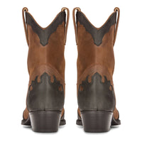 Botas masculinas de cano alto estilo western, em couro legítimo marrom, para montaria, dança, caça, estilo cowboy vintage. Bico fino.