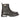 Botas masculinas de couro preto para motociclista, estilo western rock punk, com biqueira de metal.