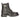 Botas masculinas de couro preto para motociclista, estilo western rock punk, com cadarço, cano curto, estilo militar.