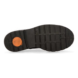 Botas masculinas de couro preto para motociclista, estilo western rock punk, com cadarço, cano curto, estilo militar.