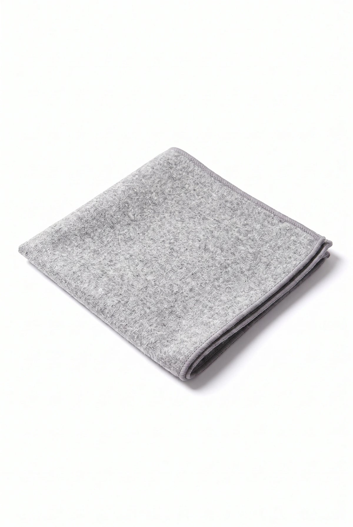 Lenço de bolso masculino em tweed cinza