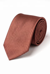 Gravata Slim Lisa Masculina Marrom Claro