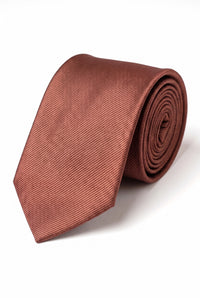 Gravata Slim Lisa Masculina Marrom Claro