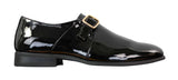 Fiorello 2322 - Sapato Masculino Envernizado com Fivela, Brilhante, Estilo Slip On, Casual e Formal, Design Italiano