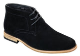Botas de cano curto masculinas em camurça sintética